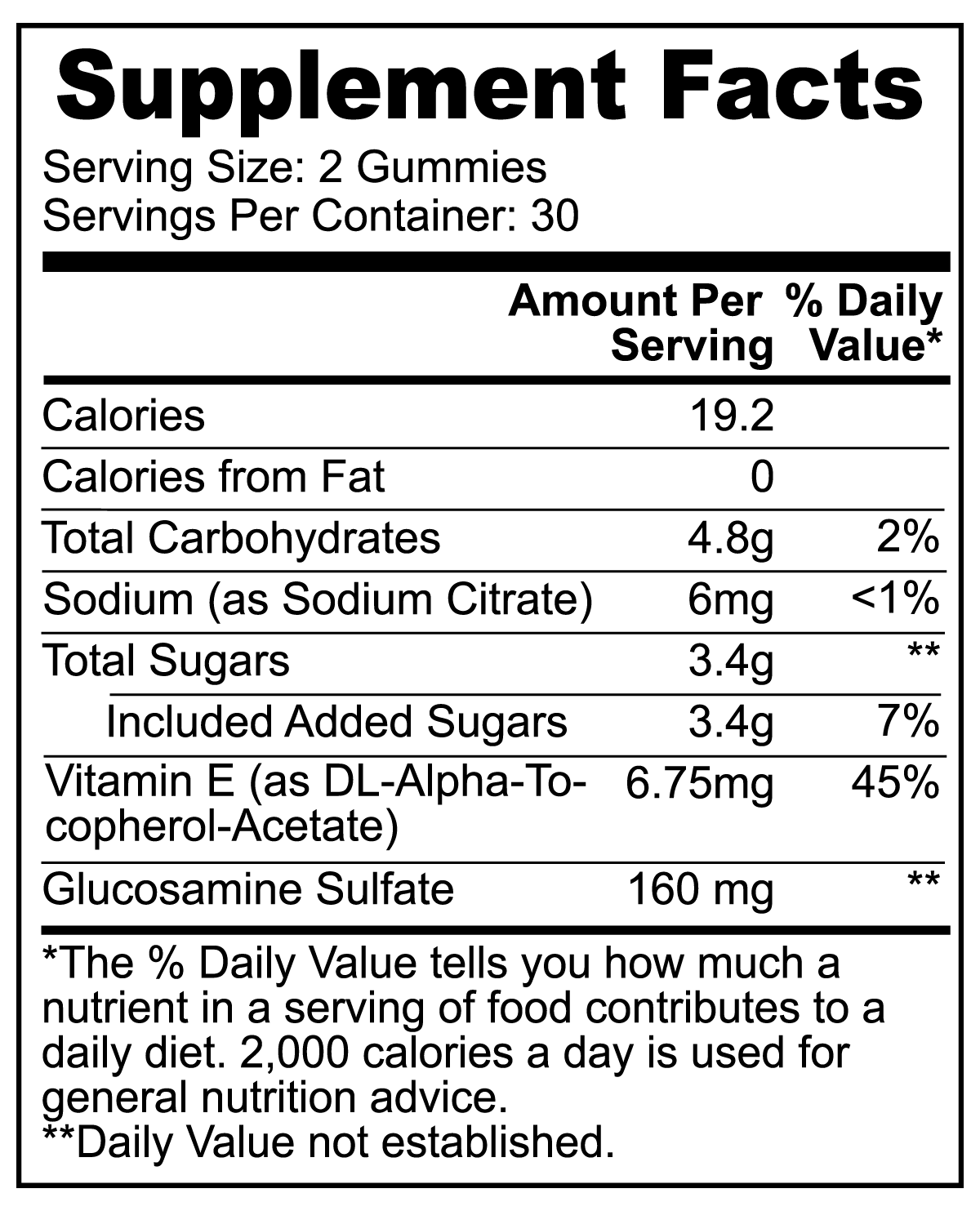 Nutiion, Joint Support Gummies (Adult) Gummies for healthy joints. Enhances normal inflammation response around joints Glucosamine has been shown to enhance normal inflammation response around joints, especially in combination with chondroitin, which similarly supports the maintenance of cartilage. Supports healthy joints Glucosamine supports the development of tissues that are critical for proper joint functioning.