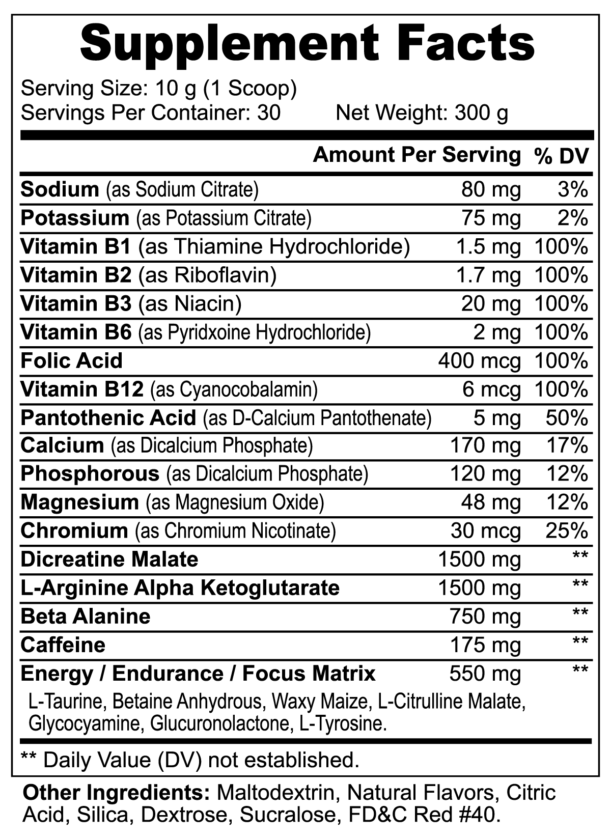 Nutiion, Nitric Shock Pre-Workout Powder (Fruit Punch) Dicreatine Malate for lean muscle - Arginine AKG for next-level pumps - Beta-Alanine for ATP enhancement - Creatine Pre-Cursors for non-responders - Taurine for mental focus - Caffeine for energy - L-Tyrosine for endurance - 290mg Electrolytes for endurance - B-Vitamin Complex for energy